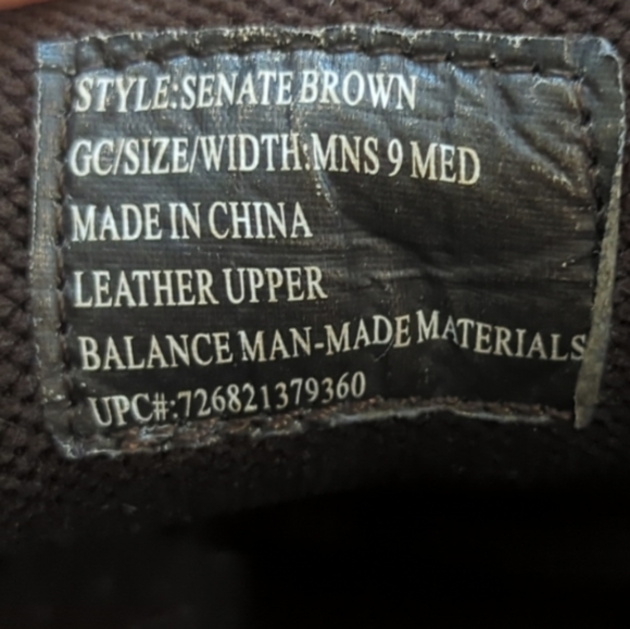 GBX Vintage Leather Shoes Laceup Senate Brown Size Men's 9M - Picture 7 of 8